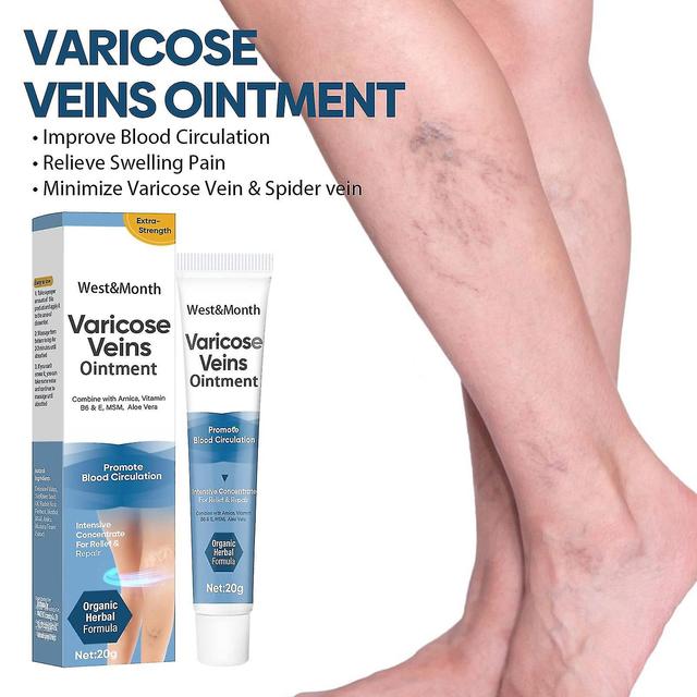 Westmonth Vein Care Cream Leg Massage Relieve Leg Swelling Earthworm Leg Vein Repair Cream Massage Oil1pcs) -GSL 1PCS on Productcaster.