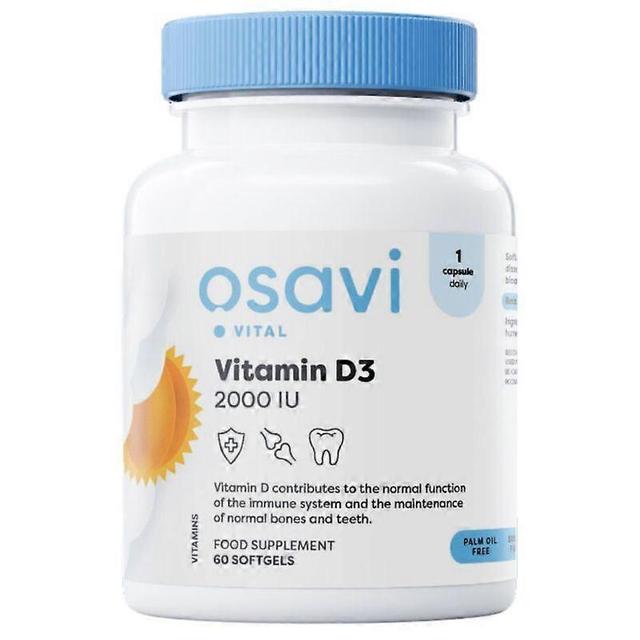 Osavi Vitamin D3 2000iu Softgels 60 on Productcaster.