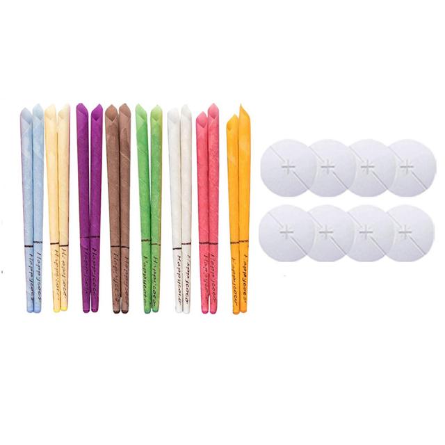 Natural Beeswax Ear Candles For Detoxification And Stress Relief (16+4 Pack With 8 Pads) on Productcaster.