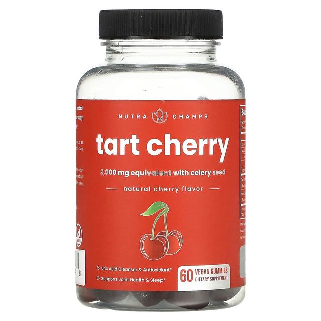 NutraChamps, Tart Cherry, Natural Cherry, 60 Vegan Gummies on Productcaster.