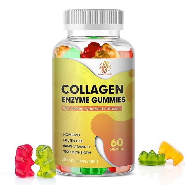 Huamade Enzymes Collagen Gummies Support Nail, Hair, Skin Health Fat Burning Weights Management Decreased Appetite Anti Cellulite Slim 60pcs on Productcaster.