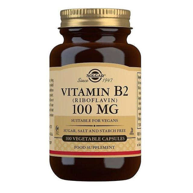 Solgar Vitamin B2 100mg Vegicaps 100 (12536648) on Productcaster.