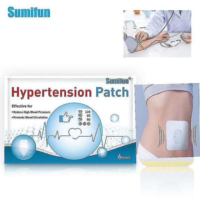 Sunifun 6pcs/bag Chinese Herbs High Blood Pressure Patch Anti Hypertension Patch Clean Blood Vessel on Productcaster.