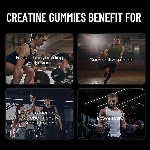 1-pack Creatine Monohydrate Gummies | Dietary Supplement For Increasing Muscle Mass, Energy, Muscle Recovery And Endurance 3PCS on Productcaster.