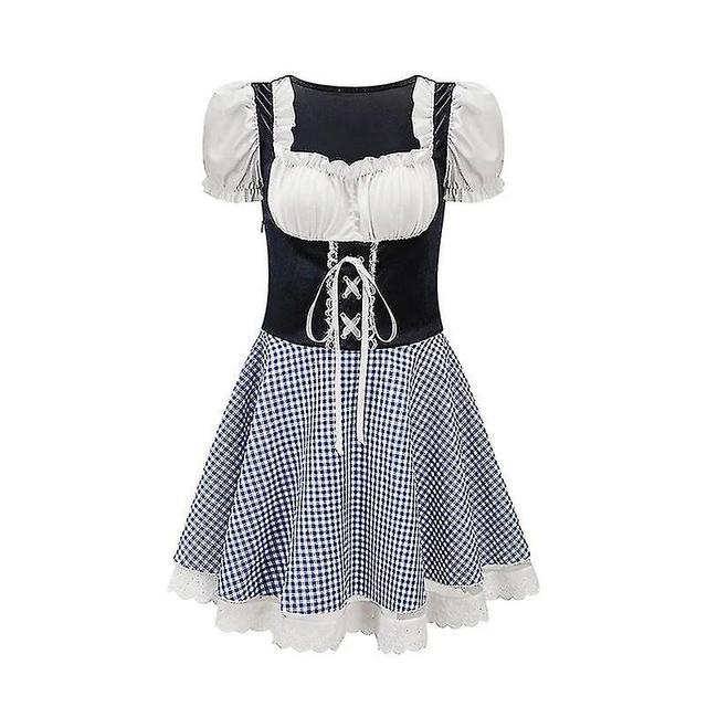 Costume D'oktoberfest De Carnaval Bavarois Pour Femme, Tenue De Serveuse Traditionnelle Des Alpes, Robe De Soire De Barrage Cosplay B3 S on Productcaster.