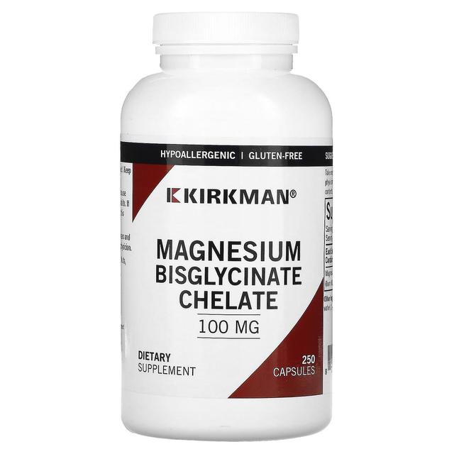 Kirkman Labs, magnesiumbisglysinaattikelaatti, 100 mg, 250 kapselia on Productcaster.