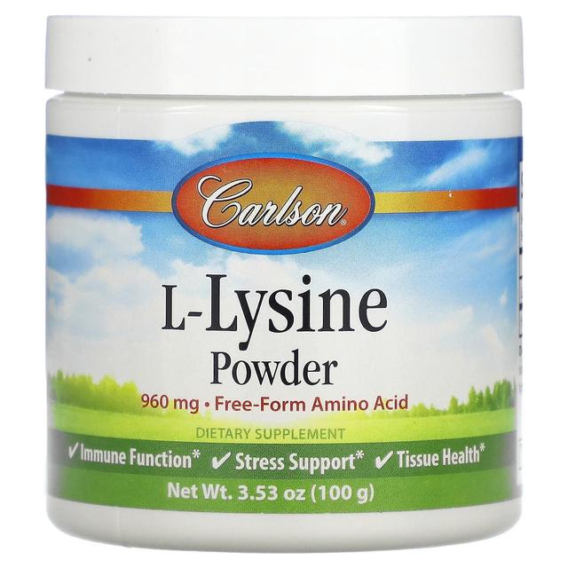 Carlson, L-lysin pulver, 960 mg, 3.53 oz (100 g) on Productcaster.