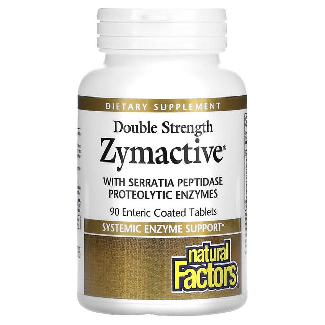 Natural Factors, Zymactive, Double Strength, 90 magensaftresistente Tabletten on Productcaster.