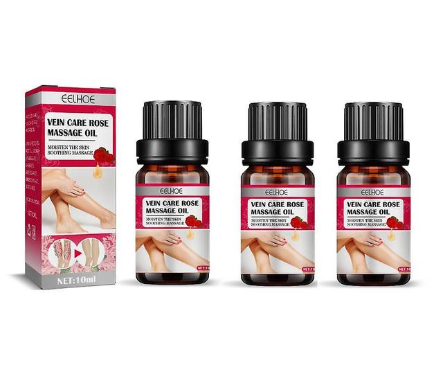 Eelhoe Rose Vein Care Essential Oil Red Blood Thread Repair Earthworm Leg Blue Tendon Bulge Relieve Pain Repair 10ml 3pcs on Productcaster.