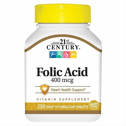 21st Century Folic Acid, 400 mcg, 250 tabletas (paquete de 6) on Productcaster.