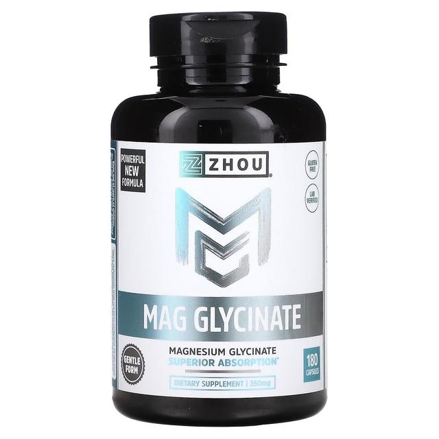 Zhou Nutrition, Mag Glycinate, 87 mg, 180 Capsules on Productcaster.