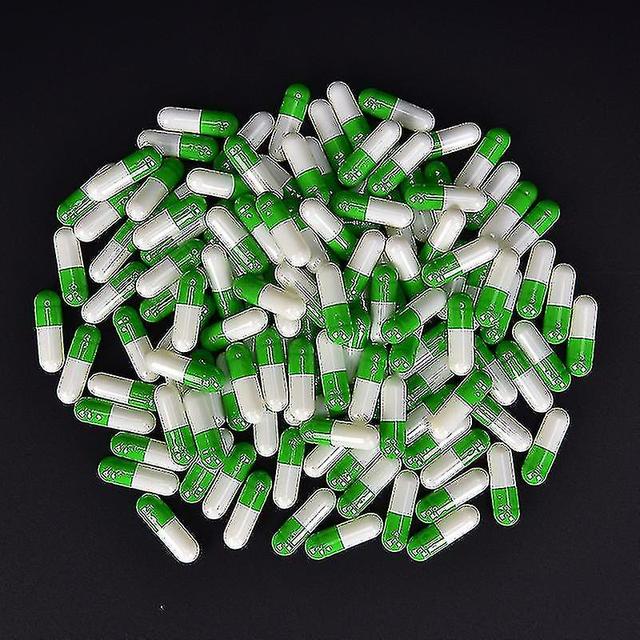 Eselune 1000pcs Multicolor Empty Gelatin Capsules Pill Vcaps Gel Halal Separated Box White-Green on Productcaster.