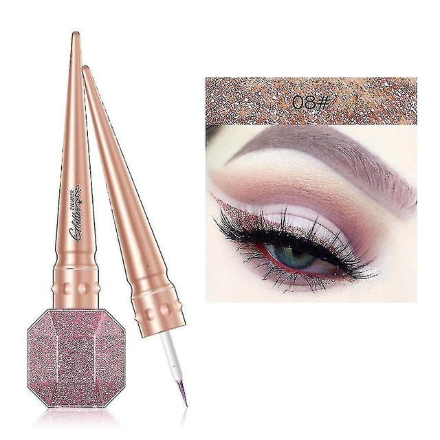 Szmtcv Colorful Glitter Eyeliner Lang anhaltender wischfester Eyeliner Highlight Brighten Liquid Eyeliner 08 on Productcaster.