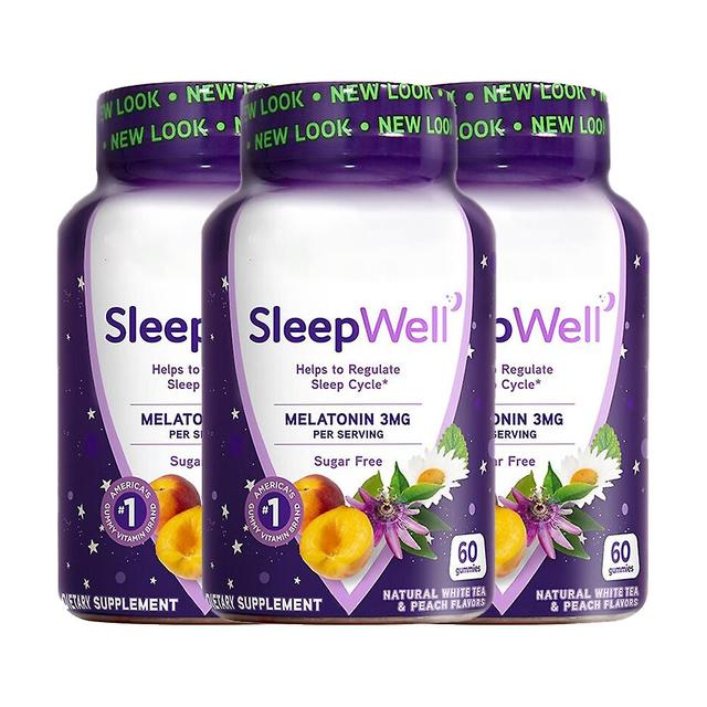 Sleepwell, Adult Sleep Support Melatonin Gummies, 60 Gummies 3 pcs on Productcaster.