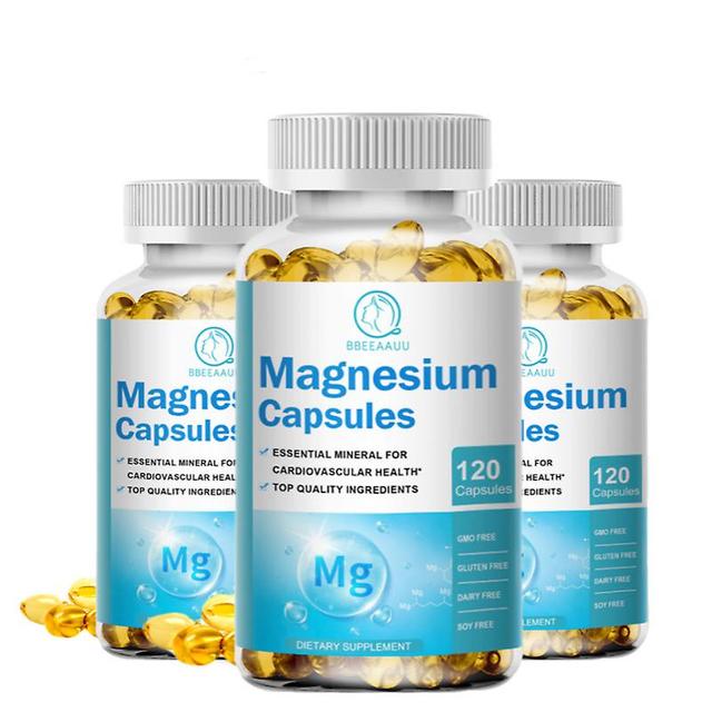 Tib Magnesium Glycinate Capsule Support Brain Nerve Health Support Cardiovascular Function Protect Joints Relax Muscle 3bottle x120pcs on Productcaster.