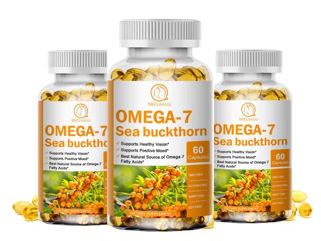 Visgaler Beau Jewish Food Omega 7 Sea Buckthorn Oil Capsule Skin Care Soothes Gastrointestinal Tract Support Liver Health Relieve Dry Eye 3bottle x... on Productcaster.