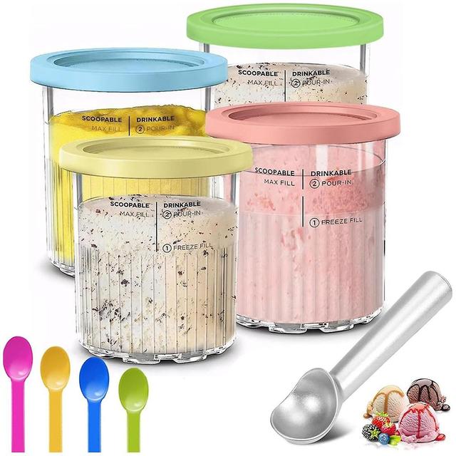 Ice Cream Containers Replacement for Creami Pints and Lids 24oz Cups Creami Deluxe NC501 NC500 Series with Scoops As Shown on Productcaster.