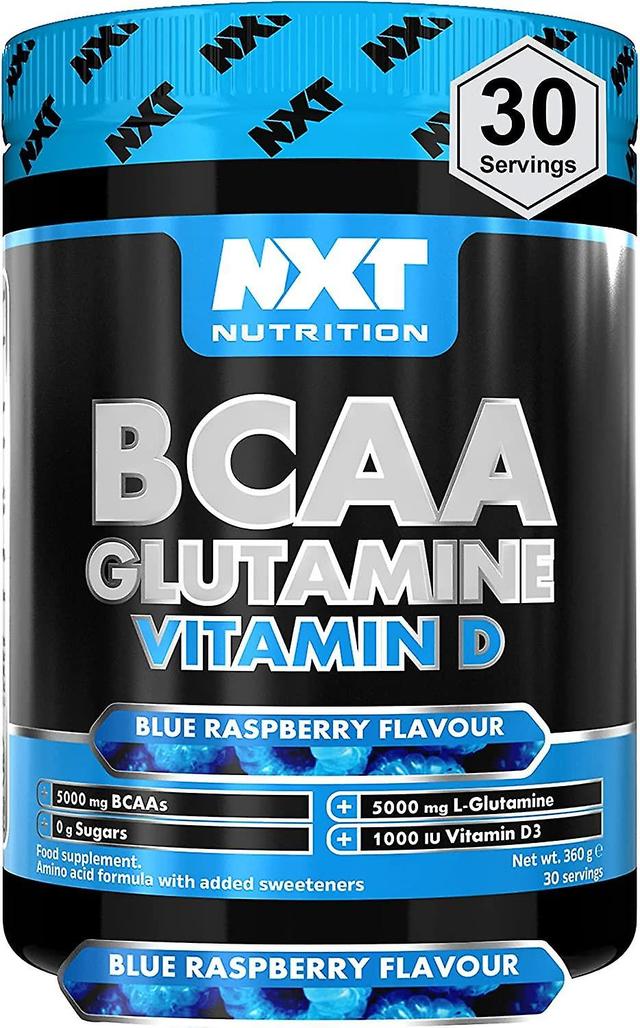 NXT Nutrition BCAA Glutamine Vit D Recovery Training Health Fitness Drink - 792g Blue Raspberry on Productcaster.