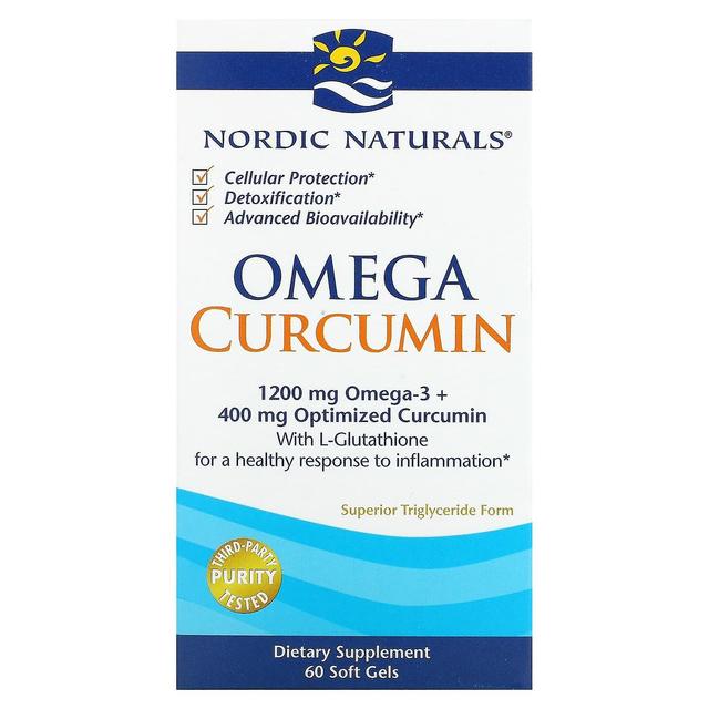 Nordic Naturals, Omega Curcumine, 1.200 mg, 60 Zachte Gels on Productcaster.