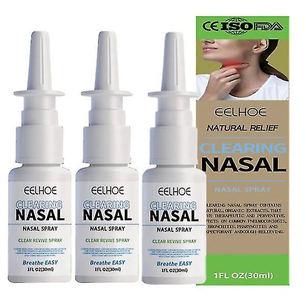 3x Clear Revive Organic Herbal Lung Cleanse & Repair Nasal Spray Pro on Productcaster.