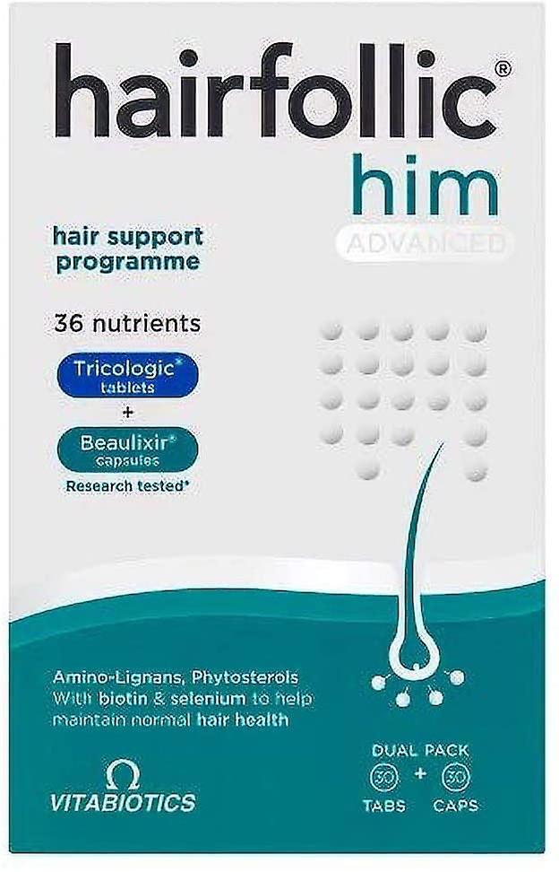 Vitabiotics Hairfollic Man Advanced - 30 tablettia + 30 kapselia on Productcaster.