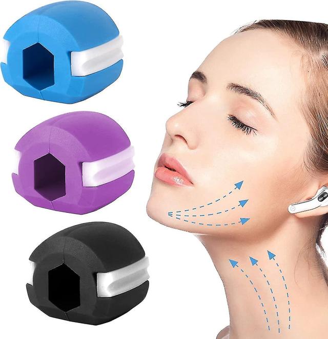 Jawline Exerciser, 3pcs Jaw Face And Neck Exerciser, Jawline Training Thin Face Fitness Ball Define A on Productcaster.