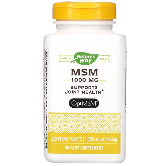 Nature's Way, MSM, 1,000 mg, 200 Vegan Tablets on Productcaster.