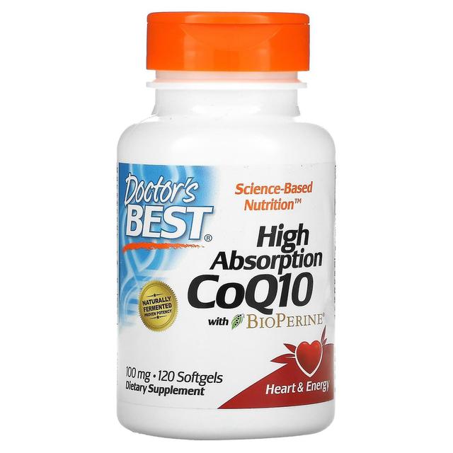 Doctor's Best Lægens bedste, høj absorption CoQ10 med BioPerine, 100 mg, 120 Softgels on Productcaster.