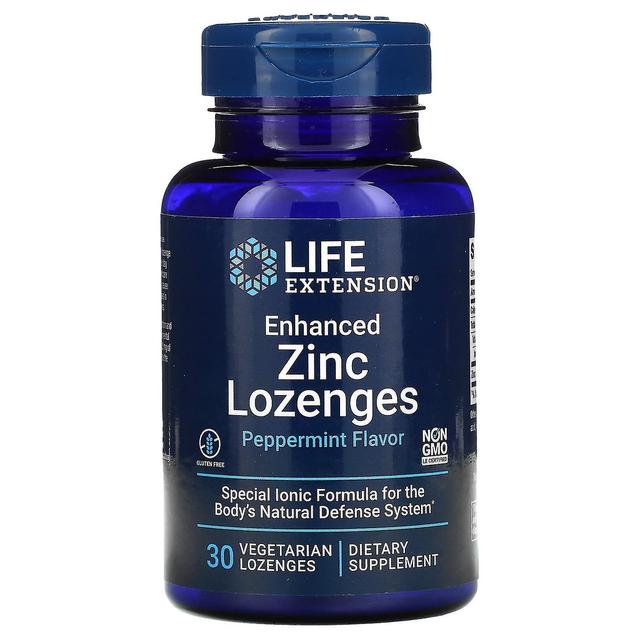 Life Extension, Enhanced Zinc Lozenges, Peppermint, 30 Vegetarian Lozenges on Productcaster.