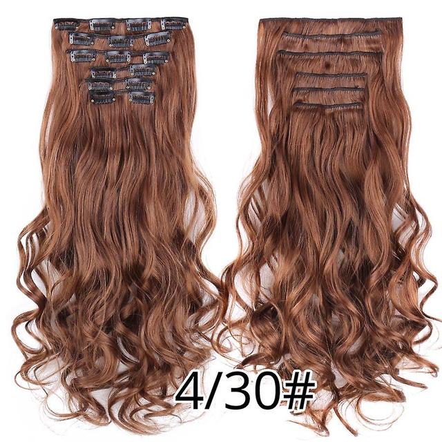 Duqi Leeons Synthetic Hair Curly Clip In Wig Extension 16 Clips In Hair Extension Hair Pieces Fake Hair Extension Synthetic 49 Colors curly 4 30 22... on Productcaster.