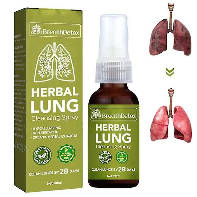 1/2pcs Herbal Lung Detox Cleanse Spray Powerful Lung Support Herbal Care Essence For Smokers 1pcs on Productcaster.