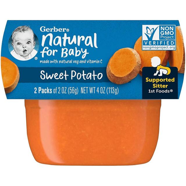 Gerber, Natural For Baby, 1st Foods, Sweet Potato, 2 Pack, 2 oz (56 g) Each on Productcaster.