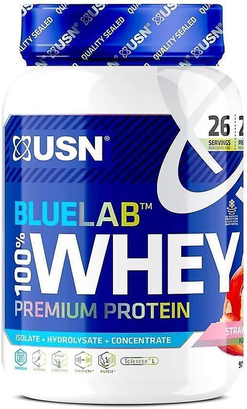 908g USN Blue Lab Whey Isolate Protein Powder Muscle Building Strawberry Shake on Productcaster.