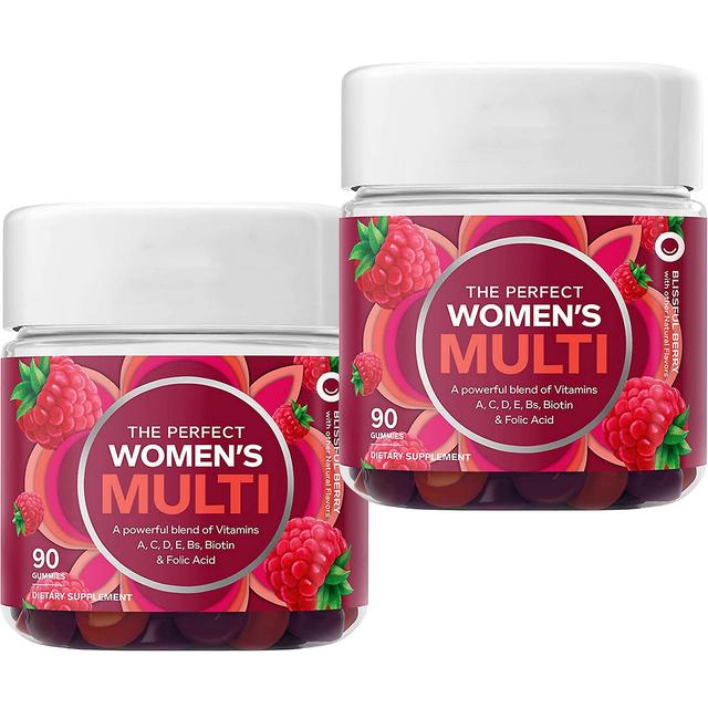 1 Packung Multivitamin-Gummibärchen für Frauen | Vitamine A, D, C, E, Rohkost | Vitamine, Folsäure, Kautabletten, Beeren, 90 Kapseln/Flasche 2PCS on Productcaster.