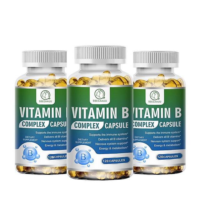 Tib Vitamin B Complex Capsule Body Immune Supplement Support Brain And Heart Health Nervous System Metabolism Support 3Bottle x 120PCS on Productcaster.