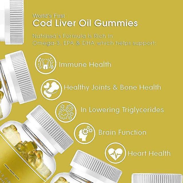 Organic Cod Liver Oil Gummies - Wild Norwegian Arctic Cod Liver Oil Gummies - Fish Oil Gummies Rich In Omega-3, Epa, Dha, Vitamins - Lemon Flavor -... on Productcaster.