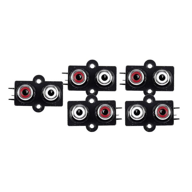 5pcs Pcb Mount 2 Position Stereo Audio Video Jack Rca Female Connector on Productcaster.