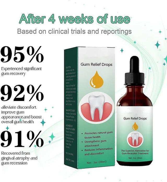 Gum Regrowth Drops, Natural Gum Restore Liquid Mouthwash, Gum Therapy Gel Receding Gum Repair Treatment Supports Good Oral Gum Health - 30ml-yu 3pc... on Productcaster.