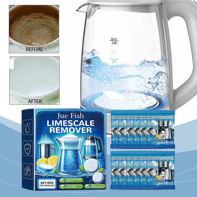 Flye Limescale Cleaning Tablets Electric Kettle Limescale Removal Tablets Lemon Descaling Tablets Flye242195 Blue Free Size on Productcaster.