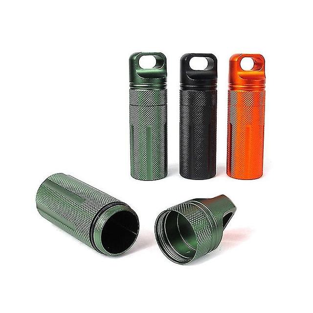 Survival Gear Edc Waterproof Container Capsule Dry Pill Outdoor Hike Camp Medicine Holder Survive Seal Box First Aid Bottle Jd4 Orange on Productcaster.