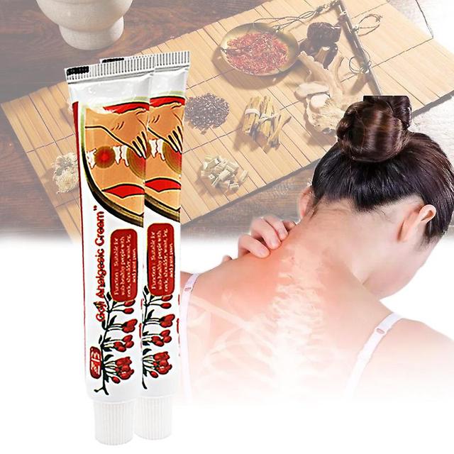 Qian 3pcs Analgesic Balm Natural Herbal Wolfberry Essence Extract Pain Relief Cream Relieve Joint Arthritis Muscle Ache Injury Sprain on Productcaster.