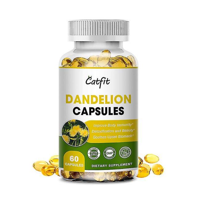 Guoguo Dandelion Root Extract Capsules For Liver Gallbladder Kidney Detoxification Diuresis Support Digestion Immune Boost 60 pcs on Productcaster.