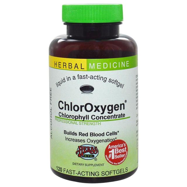 Herbs Etc. Herbs Etc., ChlorOxygen, Chlorophyll Concentrate, Alcohol Free, 120 Fast-Acting on Productcaster.