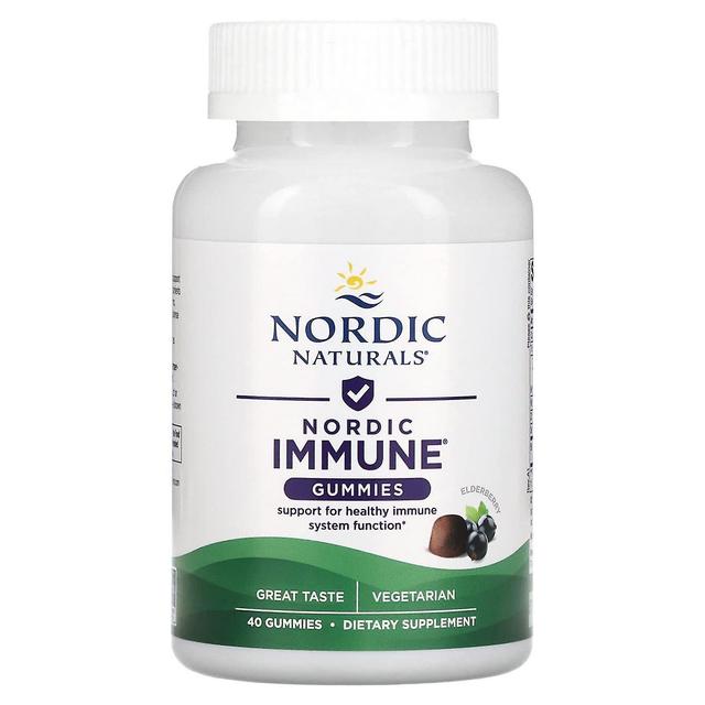 Nordic Naturals, Nordic Immune Gummies, Fläder, 40 Gummies on Productcaster.