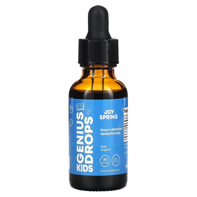 JoySpring, Genius Drops for Kids, Focus & Attention, 1 fl oz (30 ml) on Productcaster.