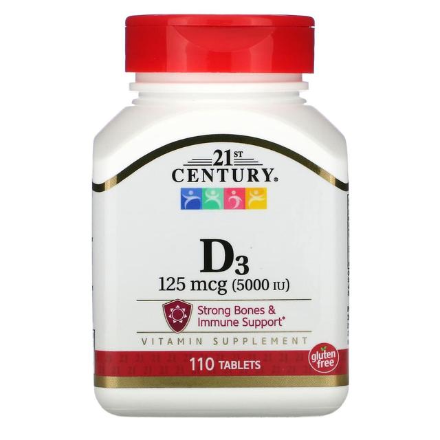 21st Century 2000-talet, Vitamin D3, 125 mcg (5,000 IE), 110 Tabletter on Productcaster.