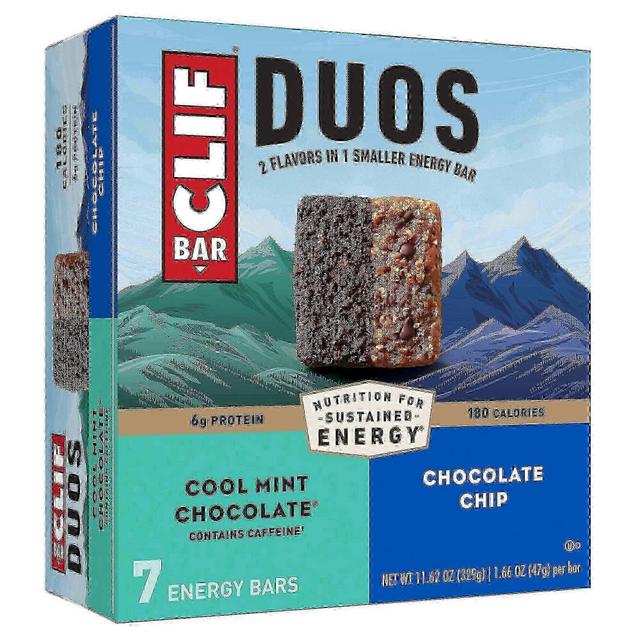 Clif bar duos cool mäta čokoláda a čokoládové čipové energetické tyčinky, 7 ea on Productcaster.