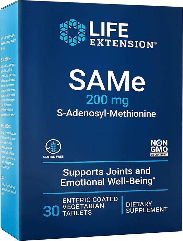 Life Extension SAM-e 200 mg 30 comprimés végétariens à enrobage entérique on Productcaster.