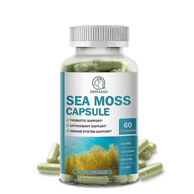 Guoguo Sea Moss kapseli Immuunijärjestelmä Tehosta Lihasten Ja Nivelten Terveyttä Suolen Puhdistus Kilpirauhasen Terveys Antioksidantti 60pcs on Productcaster.